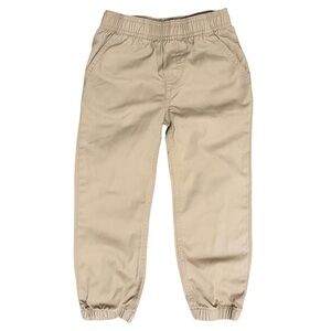 Kids Headquarters 4T boys beige tan cotton khaki joggers pants